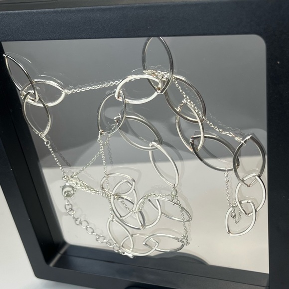 Silver Link Long Necklace - Picture 5 of 10